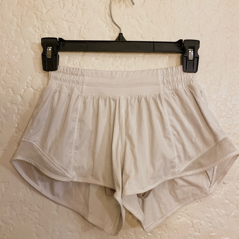 Lululemon size 2 white running shorts